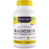 Healthy Origins Magnesium Bisglycinate Chelate packaging – high absorption, gentle magnesium supplement